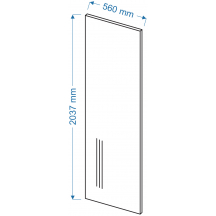Panel boczny zakończeniowy dolny wysoki 203,7/56 ELIN Szkic