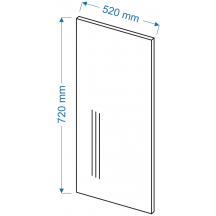 Panel wyspowy boczny zakończeniowy 72/52 ELIN Szkic