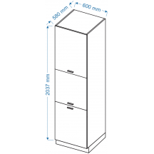 Szafka dolna wysoka słupek SPD 6 ELIN Szkic