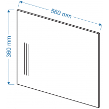 Panel boczny zakończeniowy górny 36/56 ELIN Szkic