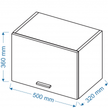 Szafka górna wisząca 1 klapa WO 5/36 ELIN Szkic