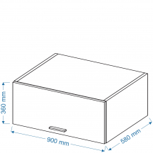 Szafka górna wisząca nadstawka 1 klapa WOG 9/36/58 ELIN Szkic