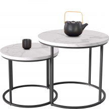 OREO biały marmur Halmar Ława zestaw Podstawowe