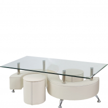 NINA 3 H biały Halmar Ława z pufami Podstawowe