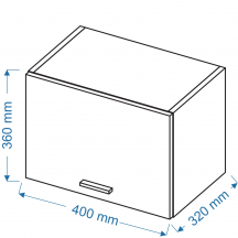 Szafka górna wisząca 1 klapa WO 4/36 BLANKA Szkic