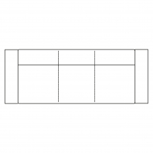 Sofa z wysokim oparciem 3 INES Szkic