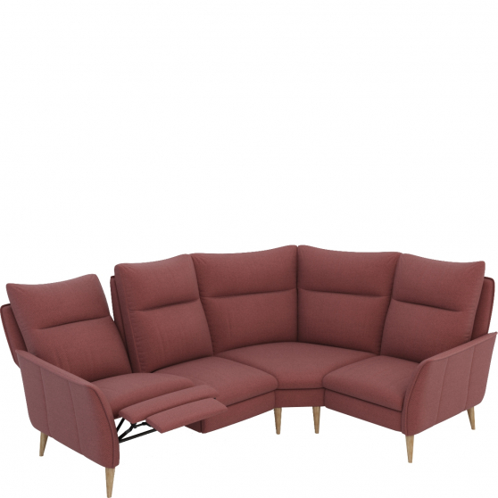 Narożnik z wysokim oparciem i funkcją relaksu manualną2RF (1RFm)-TRE-1RFm INES Podstawowe