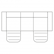 Sofa z wysokim oparciem i funkcją relaksu manualną 3RF INES Szkic
