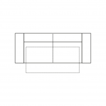 Sofa 2,5 z pojemnikiem LEONARDO Szkic