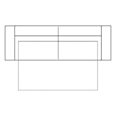 Sofa 3F z funkcją spania LEONARDO Szkic