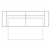 Sofa 3F z funkcją spania LEONARDO Szkic