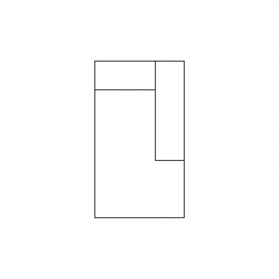 Segment REC/BK z pojemnikiem Prawy MIA Szkic