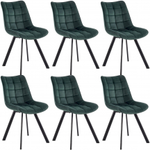 Zestaw krzeseł NEPEAN KR0144-MET-BLL78 6szt Podstawowe