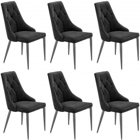 Zestaw krzeseł WODONGA KR0145-MET-BLL19 6szt Podstawowe