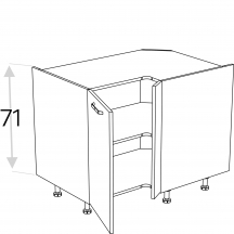 Szafka dolna stojąca narożna 2 drzwi 100 x 70 cm DRP100x70 KAMMONO P2 Szkic