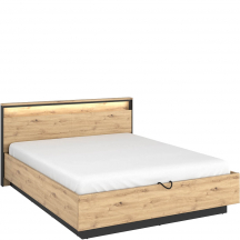 Łóżko 160 x 200 ze stelażem, pojemnikiem i oświetleniem QS-02(160) QUANT Podstawowe