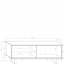 Szafka RTV mała KIN-01 KING Szkic