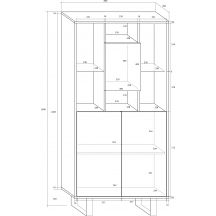 Regał A KIN-05 KING Szkic