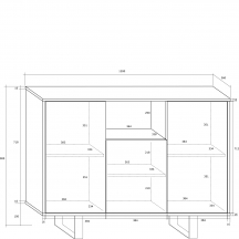 Komoda duża KIN-04 KING Szkic