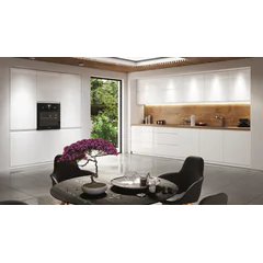 Zestaw mebli kuchennych 340 x 180 cm White Połysk ASPEN Podstawowe