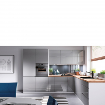 Zestaw mebli kuchennych 300 x 240 cm Grey Połysk ASPEN Podstawowe