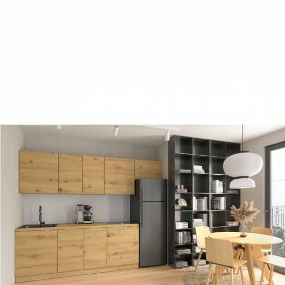 Zestaw mebli kuchennych 2,6 Dąb Artisan LANGEN Podstawowe