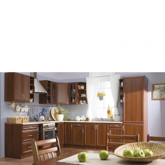 Zestaw mebli kuchennych 250 x 310 cm Orzech Milano SYCYLIA Podstawowe