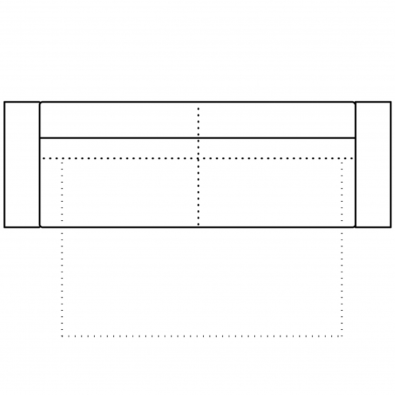 Sofa z funkcją spania 3F SALMO Szkic