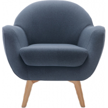 Fotel z nóżkami drewnianymi EVORA Podstawowe