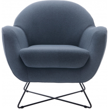 Fotel z podstawą metalową czarną EVORA Podstawowe