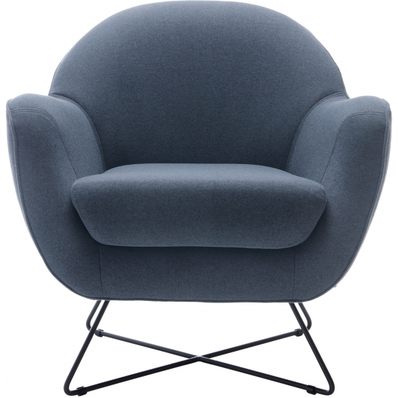 Fotel z podstawą metalową czarną EVORA Podstawowe