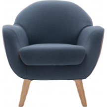 Fotel z nóżkami drewnianymi MIRA Podstawowe