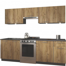 Zestaw mebli kuchennych DARIA 240 Dąb Craft / Antracyt Podstawowe