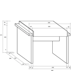 Taboret mały BON-06 BOND Szkic