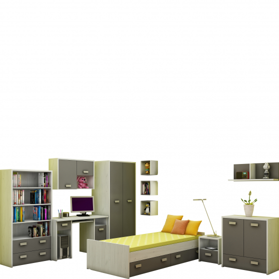 Zestaw mebli młodzieżowych 2 KITTY Podstawowe (2)