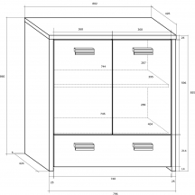 Komoda KIT-03 KITTY Szkic