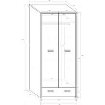 Szafa KIT-13 KITTY Szkic