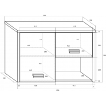 Szafka wisząca KIT-14 KITTY Szkic