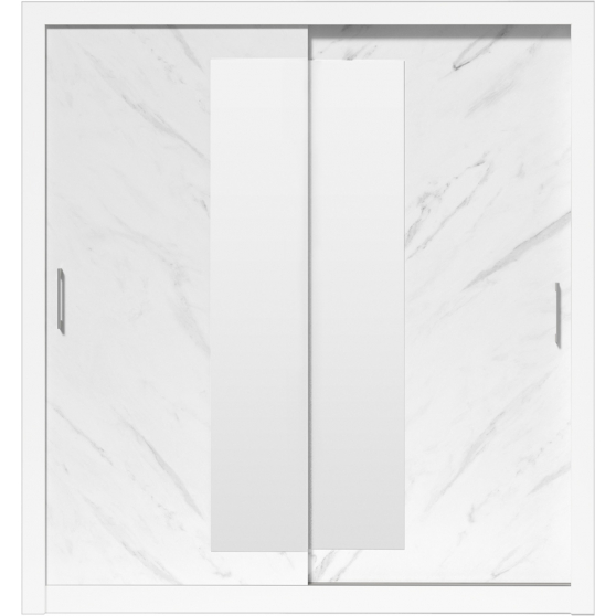Szafa 200 cm z lustrem IBX200 Marmur Bianco IN BOX Podstawowe