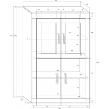 Kredens 2DW VRN-19 VERIN Szkic