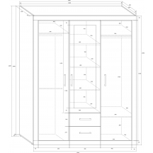 Garderoba 3D VIK-07 VIKI Szkic