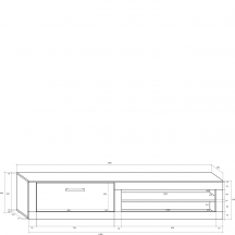 Stolik RTV VIK-04 VIKI Szkic