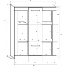Regał niski VIK-03 VIKI Szkic
