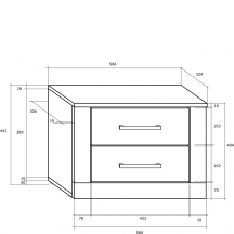 Szafka nocna VIK-14 VIKI Szkic