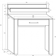 Toaletka VIK-15 VIKI Szkic