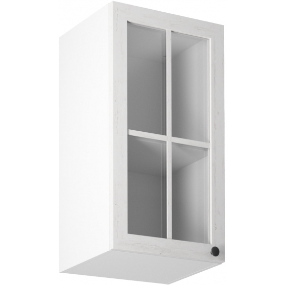 Szafka górna wisząca z witryną 1 drzwi G40S Lewa PROWANSJA Podstawowe