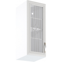 Szafka górna wisząca z witryną 1 drzwi G30S Lewa SYCYLIA WHITE Podstawowe