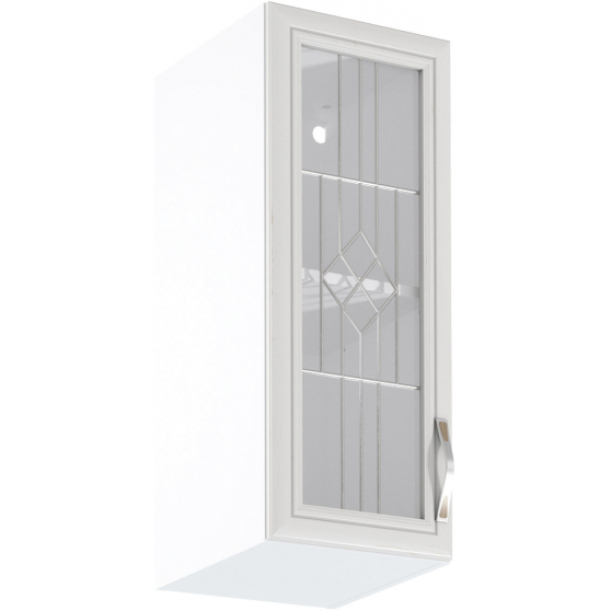 Szafka górna wisząca z witryną 1 drzwi G30S Lewa SYCYLIA WHITE Podstawowe