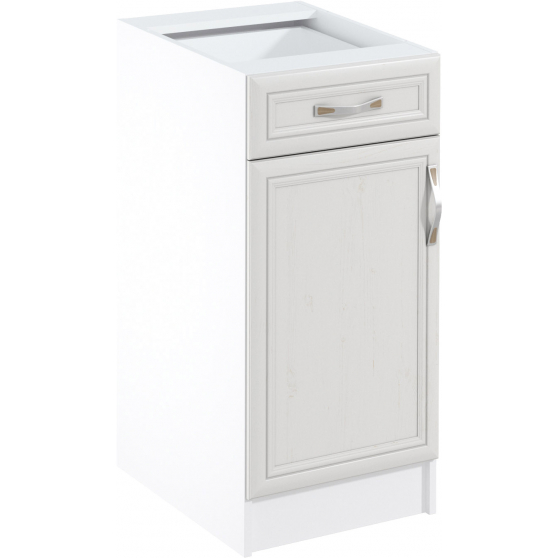Szafka dolna stojąca 1 drzwi 1 szuflada D40S1 Lewa SYCYLIA WHITE Podstawowe