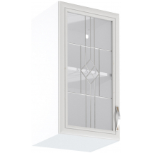 Szafka górna wisząca z witryną 1 drzwi G40S Lewa SYCYLIA WHITE Podstawowe